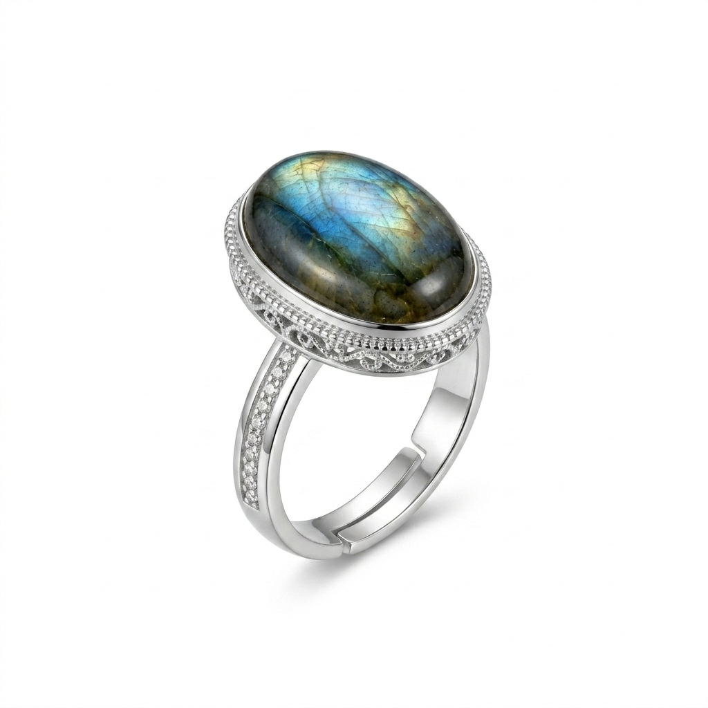 Energy Protection & Intuition Ring (Labradorite)